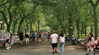 The Mall and Literary Walk | Walk with me around Central Park, NYC
