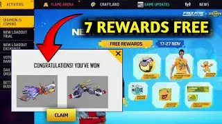 Get 7 Rewards Free 😍 | free fire &times; Digimon Event|