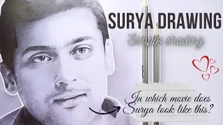 Surya drawing | How to draw Surya | Easy shading | Tamil actor drawing