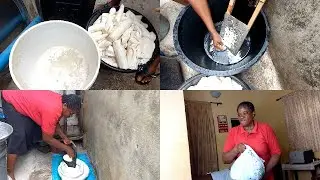 Step by Step process of making Original Odourless and white Fufu
