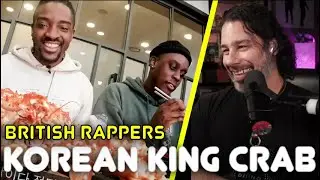 U.S. Marine Reacts - British Rappers try GIANT Korean King Crab! - Korean Englishman