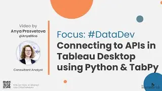Подключение к API в Tableau Desktop с помощью Python и TabPy