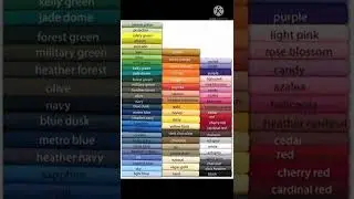 colour shades with their name