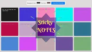 How to Create Dynamic Sticky Notes with HTML, CSS, and JavaScript | Step-by-Step Tutorial
