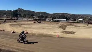 CALVMX 11/16/2024 Flat Track Racing Series Camp Lockett Campo, Ca PullStart Open Class heat race