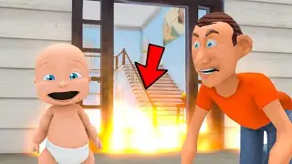 Baby Burns EVIL Daddy's House Down...