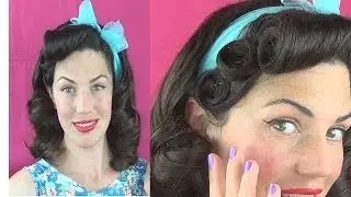 1950's Pincurl Prom Princess  Easy Vintage Hairstyle - Fitfully Vintage