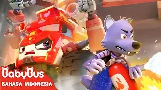 Lagu Truk Pemadam Kebakaran Monster Pemberani 🚒| Kebakaran Mendadak 🔥| BabyBus Bahasa Indonesia