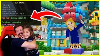 Kızım Esra ile En B&uuml;y&uuml;k Bedrock Sunucusunda 1. Olduk! (Minecraft)