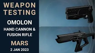 Destiny 1 - Weapon Testing - Omolon Hand Cannon & Fusion Rifle against Vex - Mars - 2 Jan 2023