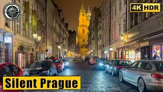 Silent Prague: Empty Streets & Friday Night in Mal&aacute; Strana | 4K HDR ASMR