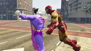 Devil Superman Vs Avengers Real Fight - Superhero Epic Battle | GTA |