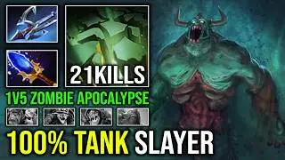 100% TANK SLAYER 1v5 Solo Mid Undying Max Strength 2 Sec CD Skill Spam Raid Boss Dota 2