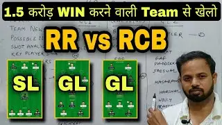RR vs RCB DREAM 11 &bull; RAJ vs BLR Team Prediction &bull; RR vs BLR Fantasy Team &bull; RCB vs RR Dream 11 Team