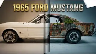 Abandoned 1965 Ford Mustang Car Restored inside a Modern Restoration Factory