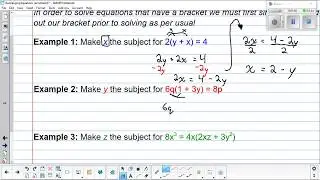 219 - Rearranging Formula - Brackets - Simplify 1St