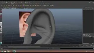 Autodesk Maya 2014 Tutorial Human Basic Face,ear Modeling part  7