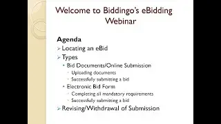 Biddingo Supplier eBidding Webinar