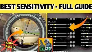 NEW STATE ZERO RECOIL SENSITIVITY SETTINGS GYROSCOPE | BEST SENSITIVITY SETTING | PUBG NEW STATE