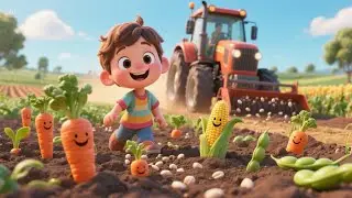 Tractor on the Farm Parade | Fun Farm Song for Kids | Tractor Adventure Rhyme