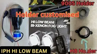 Iph Projector Fog light H8 Holder customised and install 9005 | Iph Projector in liu Hjg led install