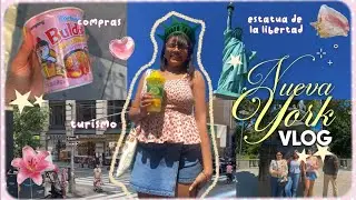 ⊹₊˚🗽VLOG de NUEVA YORK. &mdash;times square, kpop demon hunter bus tour, compras, estatua de la libertad 🐚