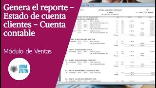 Genera el reporte - Estado de cuenta clientes - Cuenta contable