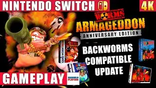 Worms Armageddon: Anniversary Edition - Backworms Compatible Update - Nintendo Switch 1 Gameplay