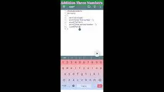 Add three numbers input by user programming in c language #clanguage #programmer