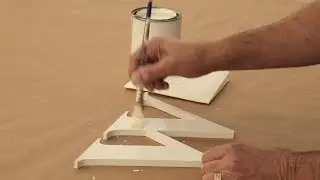 How to Paint Outdoor Wooden Letters with a Brush