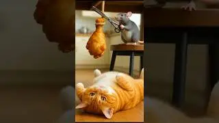 Cute Kitten 🐾 and Naughty Mouse #kitten #cutecat #funny