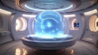 UFO Blue Light Energy Sphere Healing Chamber 💙 528Hz Miracle Frequency | Deep Cellular Restoration