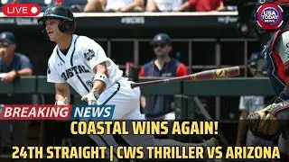 Coastal Carolina Stuns Arizona in College World Series Opener! | 2025 CWS Highlights। USA TODAY NEWS