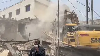 Kinshasa : D&eacute;molition de constructions ill&eacute;gales au rond-point Ngaba