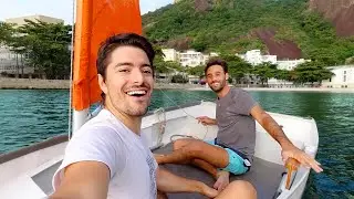 TESTAMOS O MENOR VELEIRO DO MUNDO - Urca, Rio de Janeiro