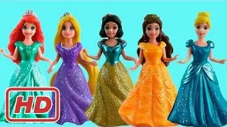 Learn Colours With Disney Princess Magiclip Dress Color Change  Ariel Rapunzel Belle Dolls #2017
