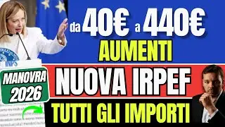 Da 40 a 440&euro; di Aumento Stipendi: Ecco a chi Spettano, Riforma IRPEF, Manovra 2026