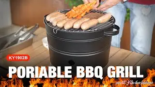 Must - Have for Camping: Lightweight and Easy - to - Move Bucket - Style Barbecue