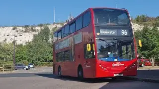 *SMALL DIVERSION* Full Route Visual | Route 96: Woolwich - Bluewater Shopping Centre