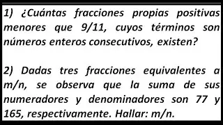 EJERCICIOS SOBRE FRACCIONES 1
