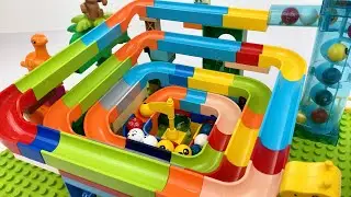 ASMR LEGO Marble Run | Busy Elevator and The Endless Spiral Coaster