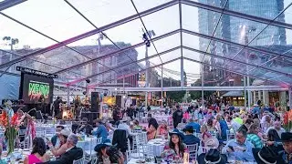 25M x 25M Clear Top Structure Tent | Sundance Square | Downtown Fort Worth, TX