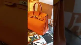 Hermes Birkin 35cm in Orange Togo Leather with Palladium hardware - Preloved