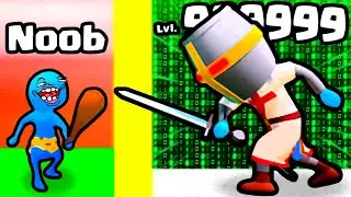 AS EVOLUÇÕES MAIS PODEROSAS DOS BONECOS DE MASSA GUERREIROS | Crowd Fight 3D
