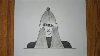 Girl Art Drawing || So Beautiful Very Nice ||Viralvideo Pencil Sketch || Girl Drawing Video 
