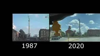 A Side-by-Side Drive Through Angola, IN | 1987 & 2020
