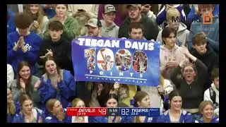 Teegan Davis scores 1,000th Career Point