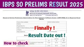IBPS So Prelims Result date 2025 | How to check IBPS So Prelims Result 2025 | IBPS So Prelims Result