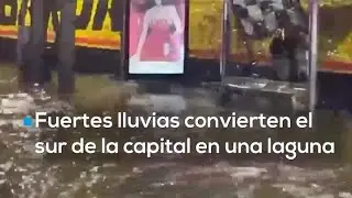 &iexcl;Alerta vial! La lluvia inunda el sur de la CDMX y colapsa las principales avenidas
