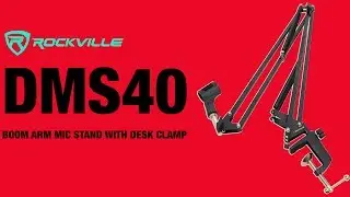 The Rockville DMS40 Boom Mic Arm Stand is adjustable and versatile!